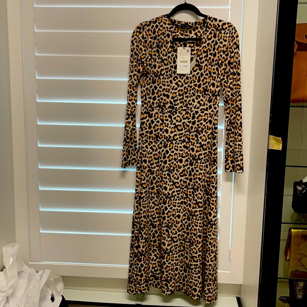 Zara leopard dress